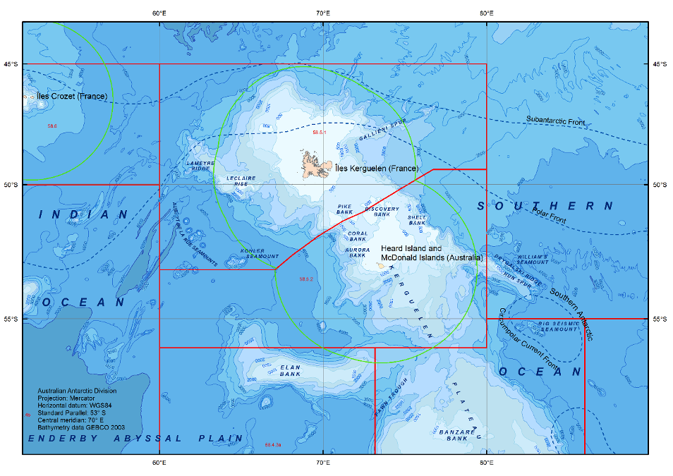 Map Kerguelen Plateau